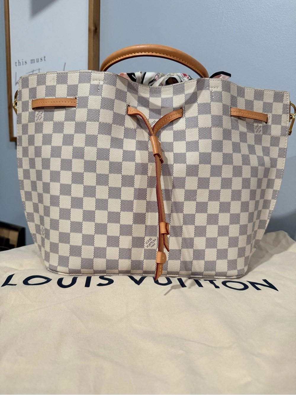 Louis Vuitton Girolata bag Damier Azur bag-EUC 100% authentic